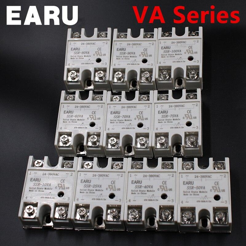 1pcs Solid State Relay Module SSR-10VA 10A 500K ohm TO 24-380V AC SSR 10VA Resistance Regulator.