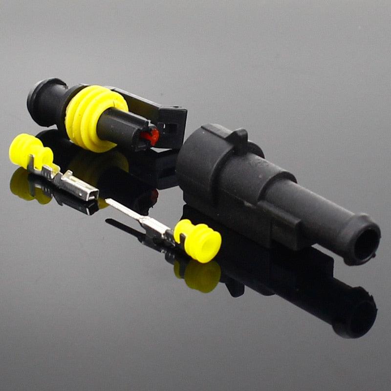 2-5sets Kit 2 pin 1/2/3/4/5/6 pins Way AMP Super seal Waterproof Electrical Wire Connector Plug for car waterproof connector.