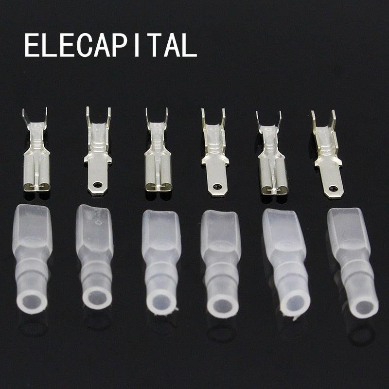 2.8mm Crimp Terminal Female Spade Connector +Male Spade Connector+ Case  100pcs,2.8mm spade connector