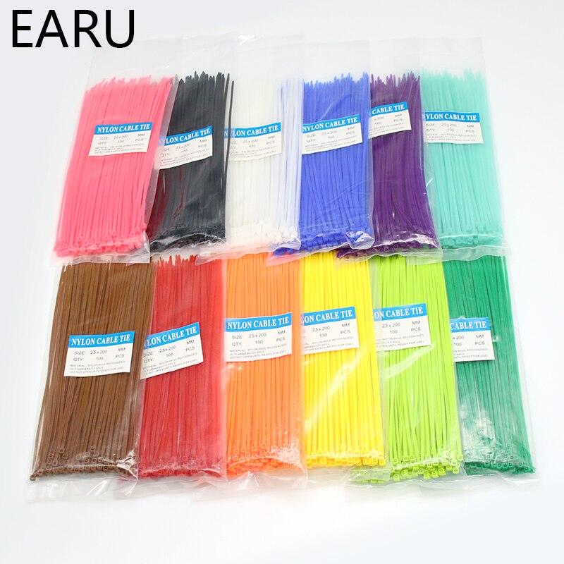 200mm Self-locking Nylon Cable Ties 8inch 100pcs Plastic Zip Tie 18 Lbs Black Wire Binding Wrap Straps SGS UL Certified Fastener.