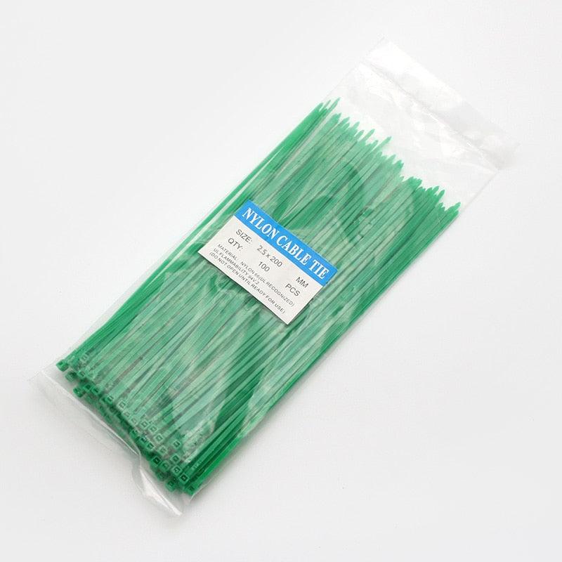200mm Self-locking Nylon Cable Ties 8inch 100pcs Plastic Zip Tie 18 Lbs Black Wire Binding Wrap Straps SGS UL Certified Fastener.