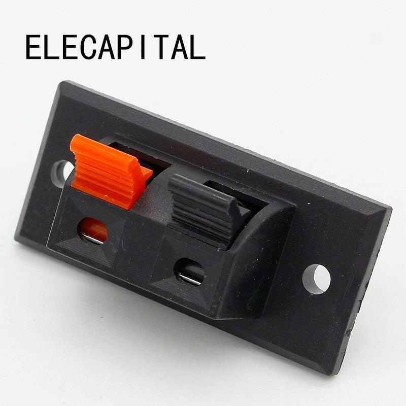 2017 Hot 5 Pcs 2 Positions Connector Terminal Push in Jack Spring Load Audio Speaker Terminals.