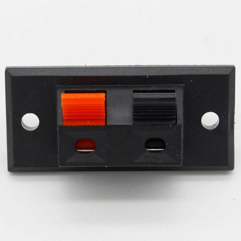 2017 Hot 5 Pcs 2 Positions Connector Terminal Push in Jack Spring Load Audio Speaker Terminals.