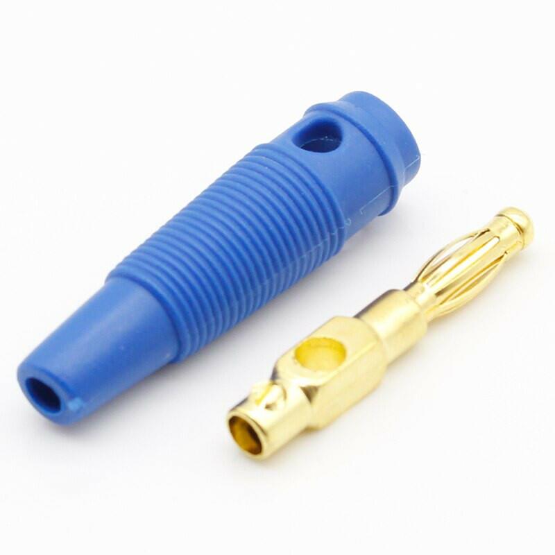 20pcs Gold Plated 4mm Banana Plug Screw To Speaker Amplifier Binding Post Test Probes Adapter.