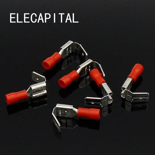 20x Crimping Connectors Piggyback Female Spade Connector Terminals Brass printed with Sn.