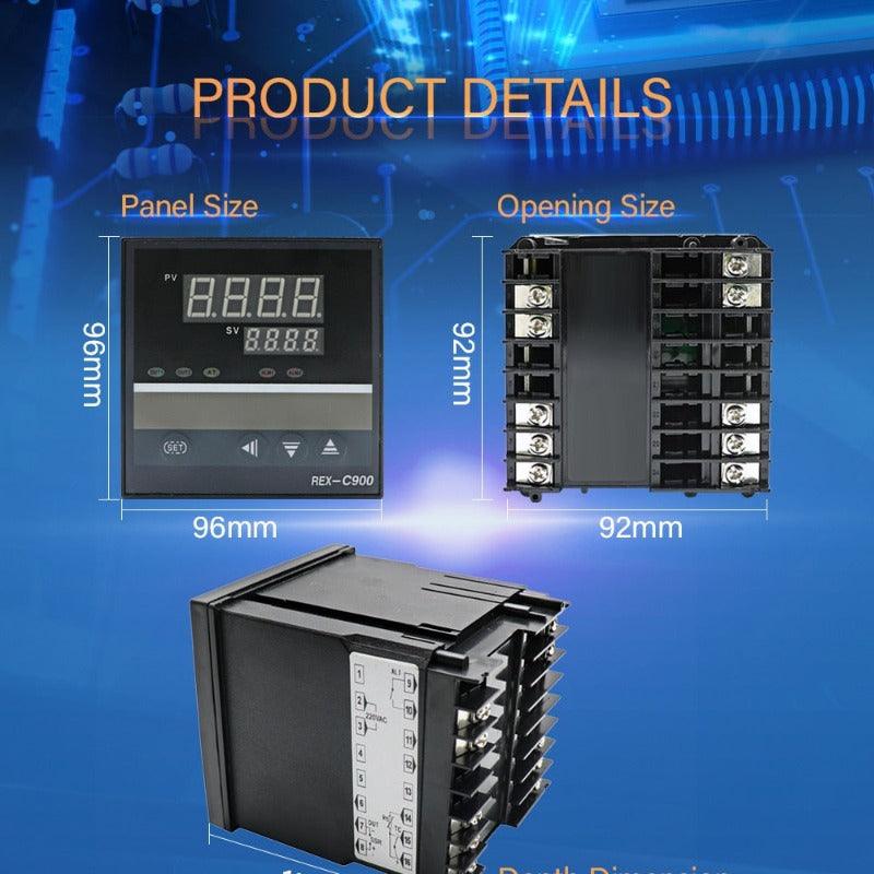 220V  PID Temperature Controller REX-C900 Thermocouple PT100 K Universa Input Multi-input SSR Relay Output Thermostat Regular.