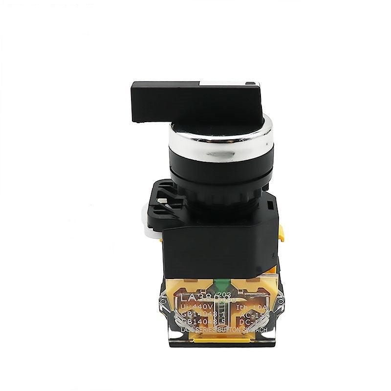 22MM Selector Knob Rotary Switch Latching Momentary 2NO 1NO1NC 2 3 Position DPST 10A 400V Power Switch ON/OFF Red Green Black.