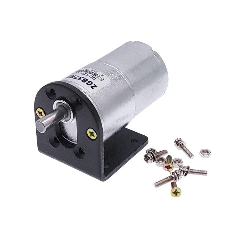 24V 12V DC motor with mounting bracket high torque GB37RG eccentric shaft gear motor+motor holder.gb37rg