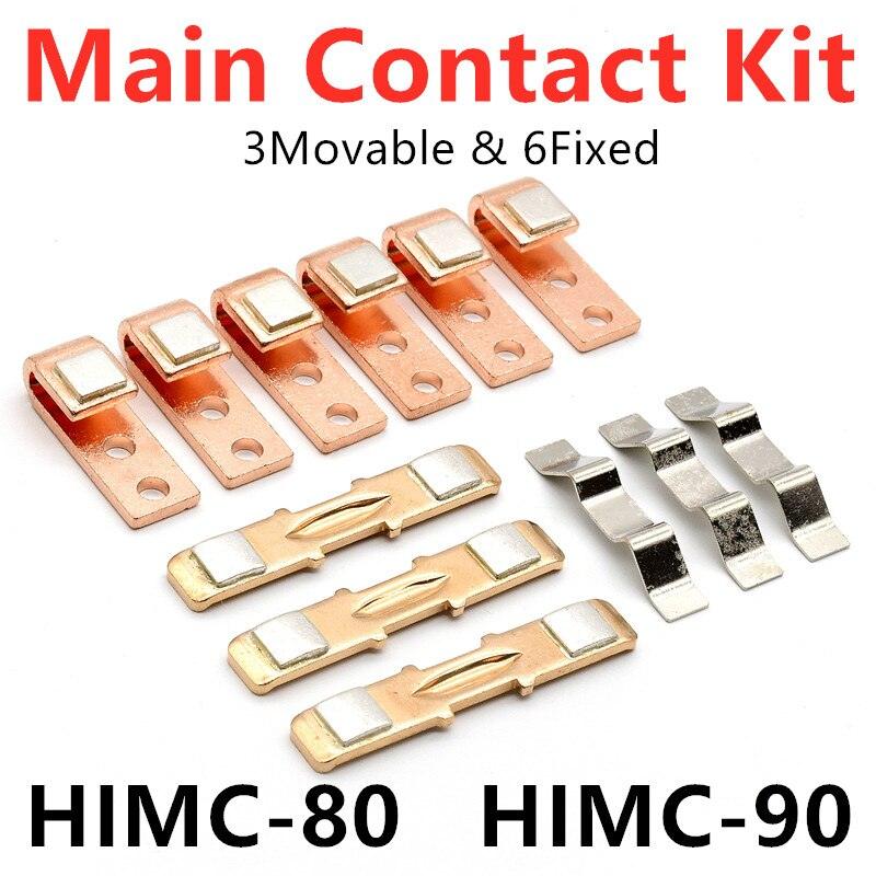 contactor repair kits,3 Moving and 6 Stationary Contacts For HIMC-80 HIMC-90 Contactor Accessories Replacement Kit