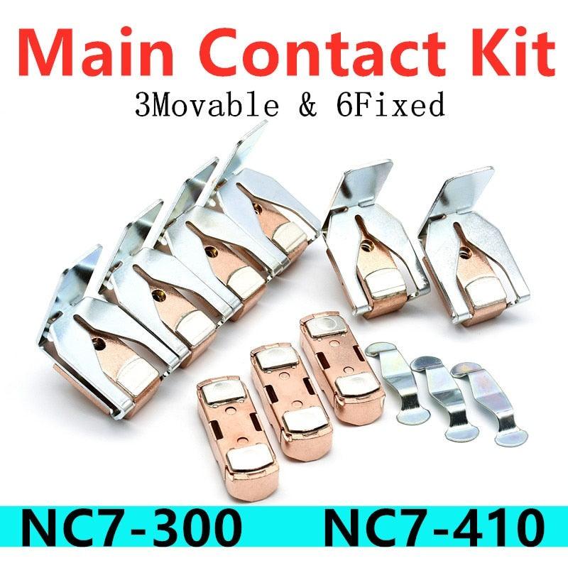 chint contactor accessories,3-Pole Contactor Accessories Repair Replacement Kit for NC7-300 Moving and Stationary Contacts NC7-410