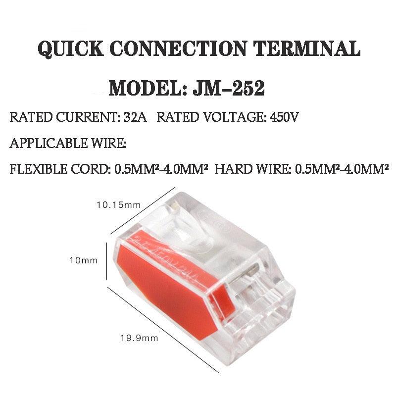 30/50 PCS Universal Compact Wire Wiring Connector Terminal Block With Lever  Fast Push-in Conductor Wiring Connector Terminal.