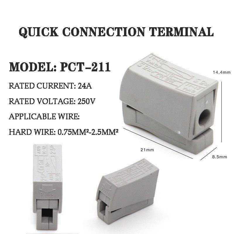 30/50 PCS Universal Compact Wire Wiring Connector Terminal Block With Lever  Fast Push-in Conductor Wiring Connector Terminal.