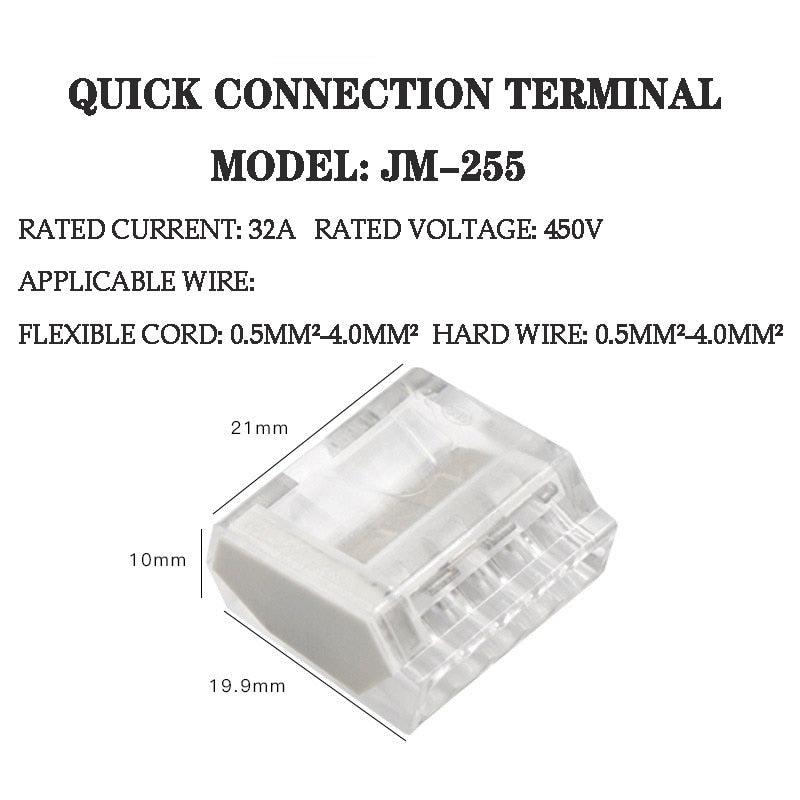 30/50 PCS Universal Compact Wire Wiring Connector Terminal Block With Lever  Fast Push-in Conductor Wiring Connector Terminal.