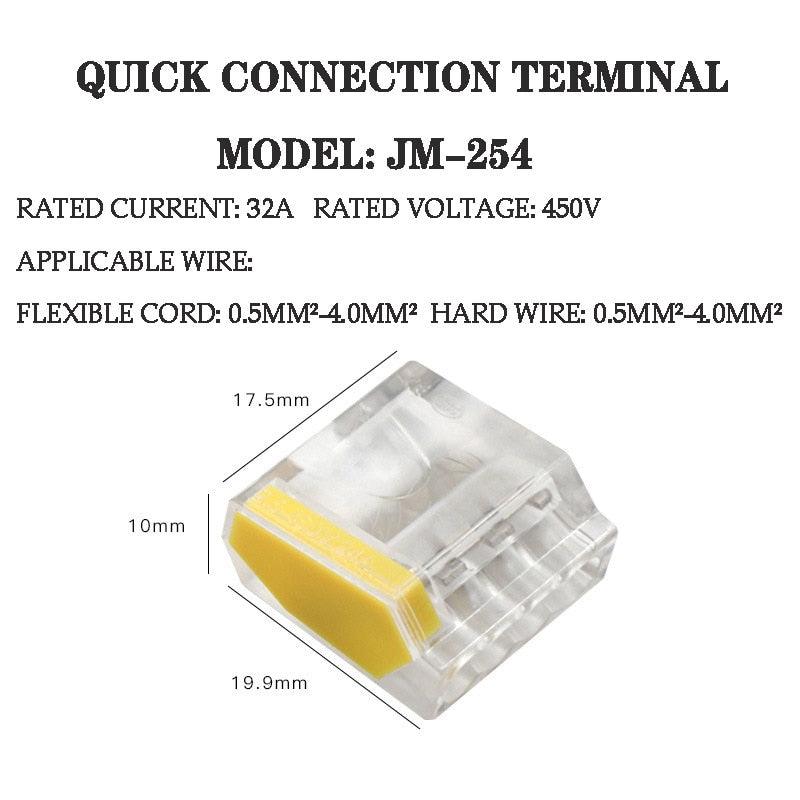 30/50 PCS Universal Compact Wire Wiring Connector Terminal Block With Lever  Fast Push-in Conductor Wiring Connector Terminal.