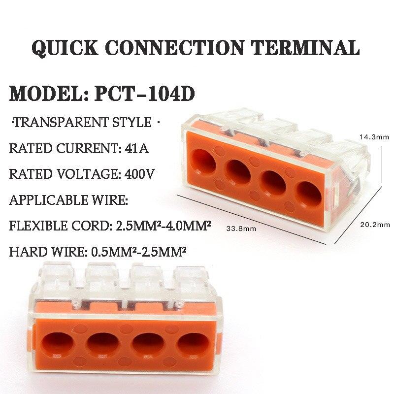 30/50 PCS Universal Compact Wire Wiring Connector Terminal Block With Lever  Fast Push-in Conductor Wiring Connector Terminal.