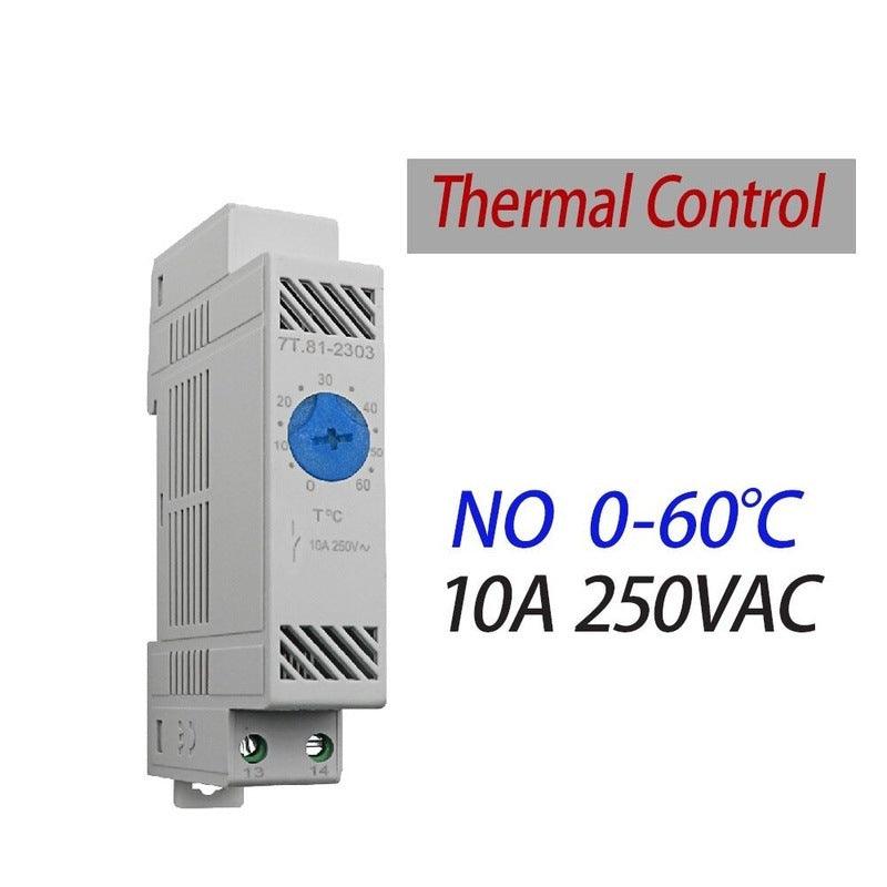 35mm Din Rail NO NC 0-60℃ Industrial Temperature Regulator Automatically Adjusts Heating System Temperature Regulator Thermostat.