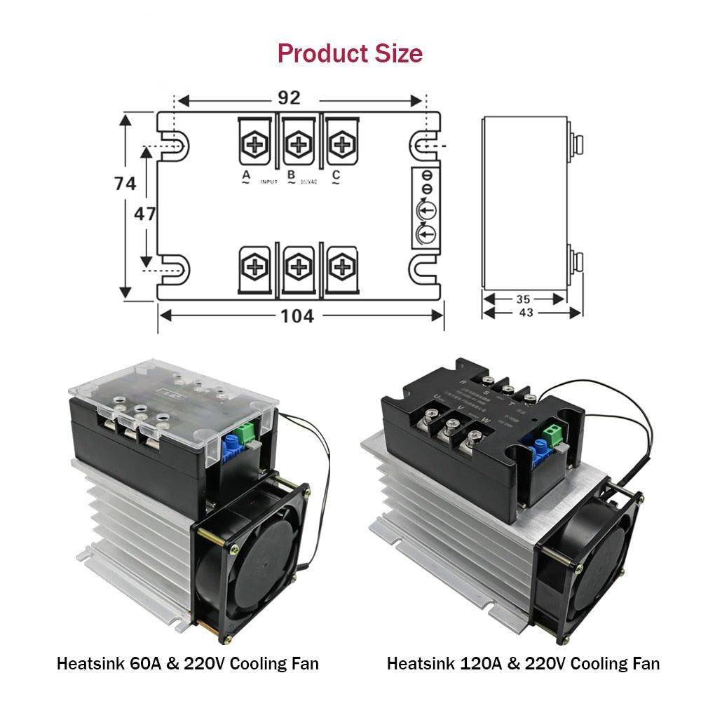 380V Motor Soft Start Module Controller Starter Stop Heat Sink Three-phase Motor Slow Start 1kw 2kw 4kw 6kw 8kw 10kw 15kw 20kw.