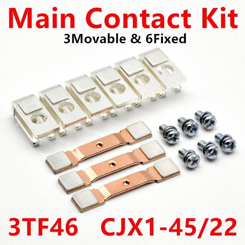 3tf46 contactor accessories,siemens 3tf46 contactor kit,3TY7460-0A Main Contact Kit for 3TF46 Contactor accessories CJX1-45/22 Fixed and Moving Silver Contacts