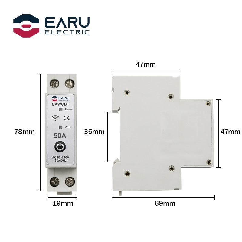 Breaker Remote Indicator electrical center b2c | 50A 1P 1P+N WiFi Smart Circuit Breaker Time ...