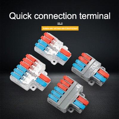 5/10/20PCS Mini Quick Wiring Terminal Separator Universal Wire and Cable Connector Conductor Wire Connector LT-624,LT-626.