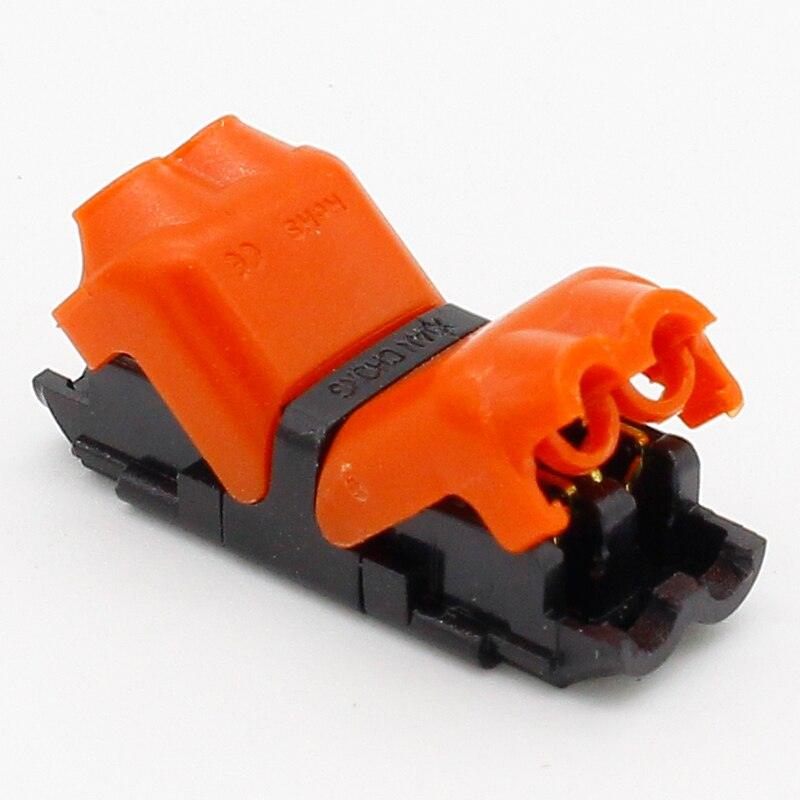 5pcs 2p Spring Connector wire with no welding no screws Quick Connector cable clamp Terminal Block 2 Way Easy Fit for led strip.