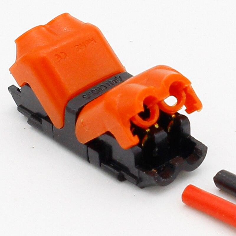 5pcs 2p Spring Connector wire with no welding no screws Quick Connector cable clamp Terminal Block 2 Way Easy Fit for led strip.