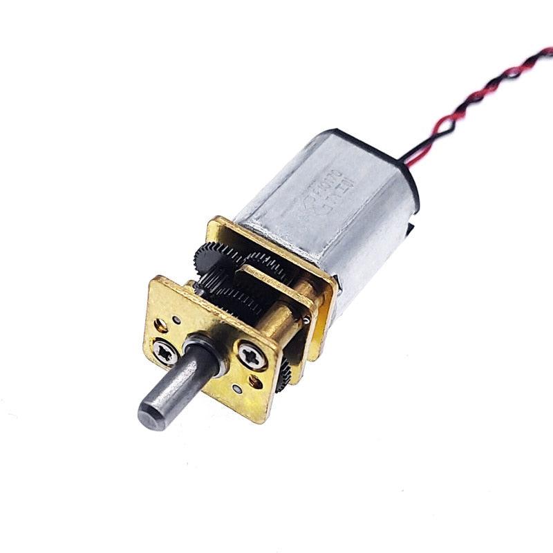5Pcs G12-N20 Micro Metal Gear Motor with Gearwheel DC Motors Reduction motor D shaft 3V-9V rated voltage 6V rated speed 66RPM.