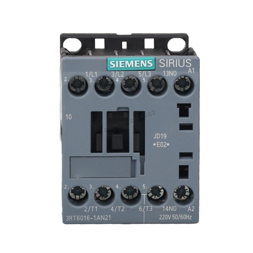 9A AC Contactor 220V 380V 50/60Hz Coil Voltage AC220V 3NO+1NO Contactor 3RT6016-1AN21 SIEMENS.