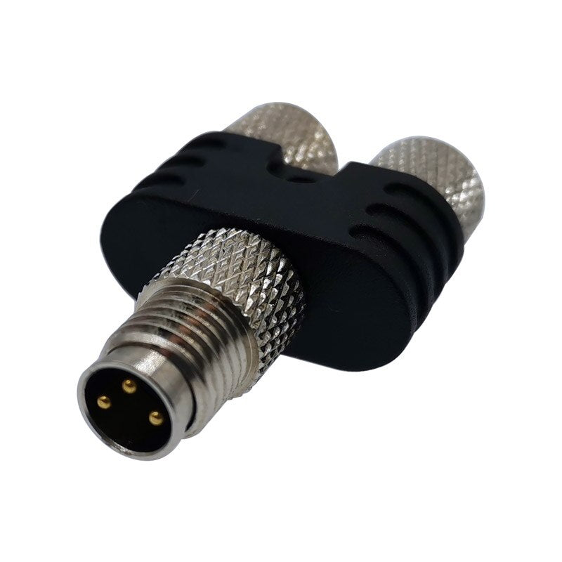 M8 Y-branch 3-way Sensor connector male to female pipe conversion plug 3pin 4pin waterproof connectors.