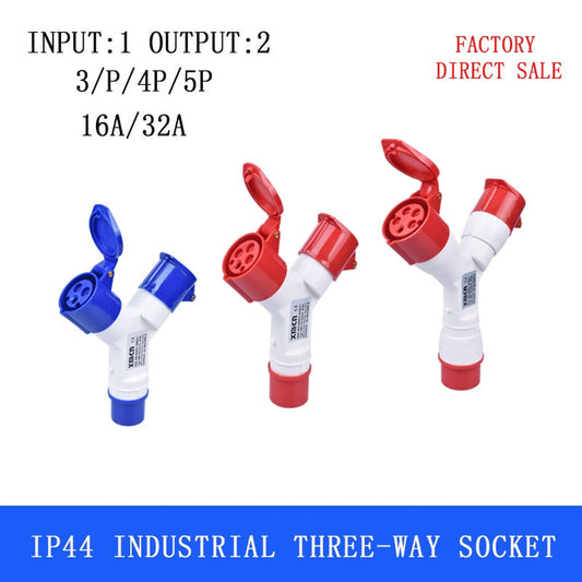 Multi-functional Waterproof Dustproof Industrial 1 Input to 2 IP44.