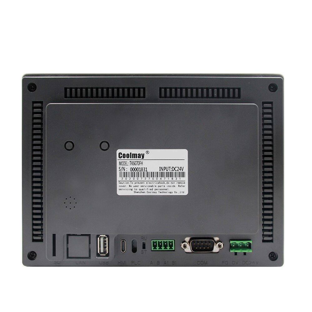 QM3G-70FH 7 Inch 12 Relay Outputs Programmable Touch Panel HMI PLC Integrated Industrial Controller.