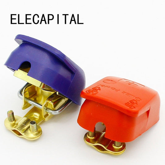 Quick Release Battery Terminals Clamps Connectors 12V ONE Pair Car Caravan Van Motorhome ON / OFF Snap on.