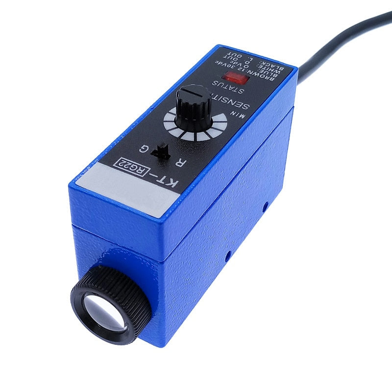 1pcs color code sensor KT-RG22 KT-BG22 KT-WG22 10-30V mark detection photoelectric switch color mark sensor.