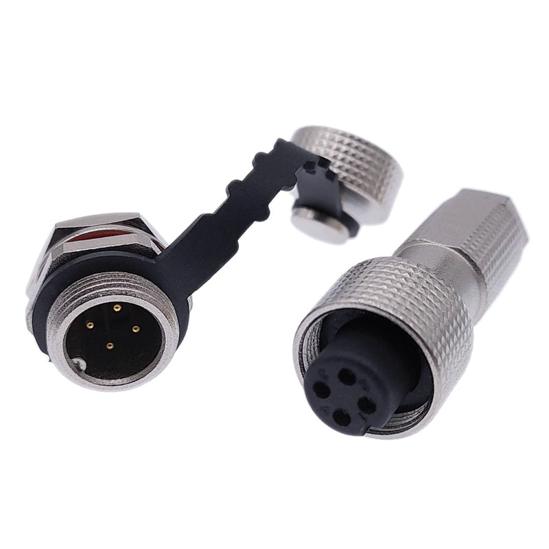12G metal connector GX12 copper contact IP68 2pin3pin4pin5pin6pin7pin plug &amp; socket waterproof G12 connectors.