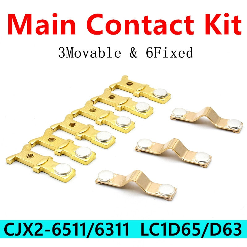 Contact Kit for LC1D65 Contactor Spare Parts CJX2-6511 Main Contact Kit CJX2s-6511/63.