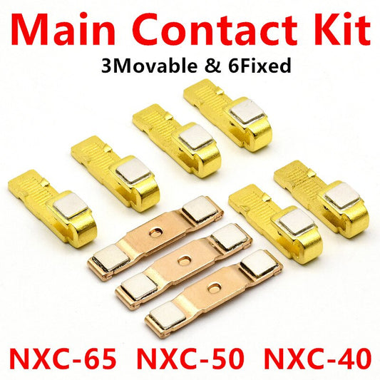 Main Contact Kit For NXC-65 NXC-50 NXC-40 Contactor Contacts Fixed and Moving.
