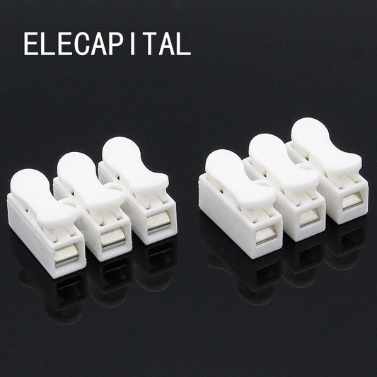 10x3P 2PSpring Connector LED Strip Light Wire Connecting No Welding No Screws Quick Connector cable clamp Terminal Block 2 3 Way.