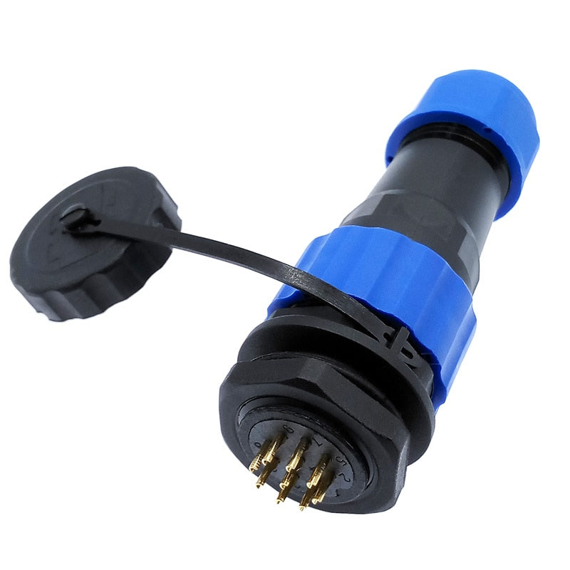 SP20 IP68 waterproof connector 1 pin 2 pin 3/4/5/6/7/8/9/10/12/14Pins connectors plug and socket.
