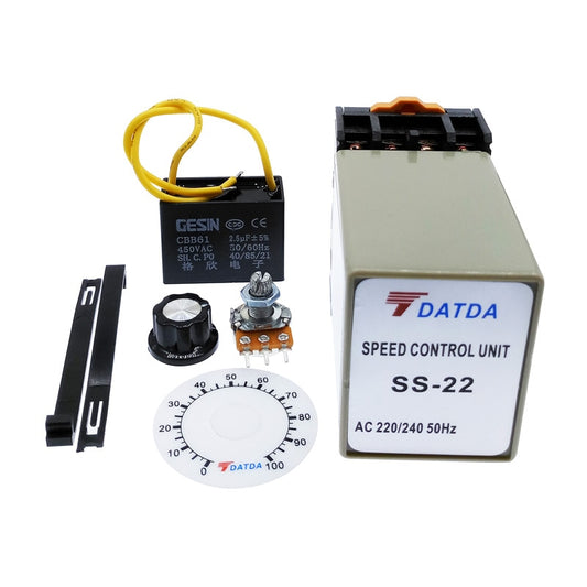 SS-22 ac motor Speed Controller 220V 50HZ speed regulator with  20K Ohm Potentiometer+Capacitor+Dial.