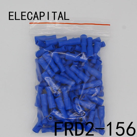 FRD2-156 FRD2.5-156 100PCS Bullet Shaped Female Insulating Joint Wire Connector Electrical Crimp Terminal AWG16-14 FRD.