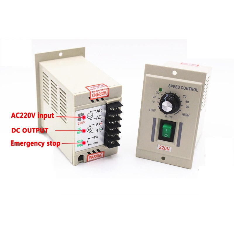 Input AC 220V output DC 10-210V PWM Controller Brush 220V DC motor speed  regulator