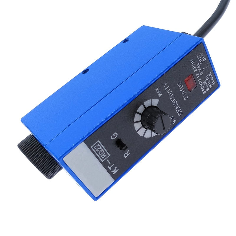 1pcs color code sensor KT-RG22 KT-BG22 KT-WG22 10-30V mark detection photoelectric switch color mark sensor.