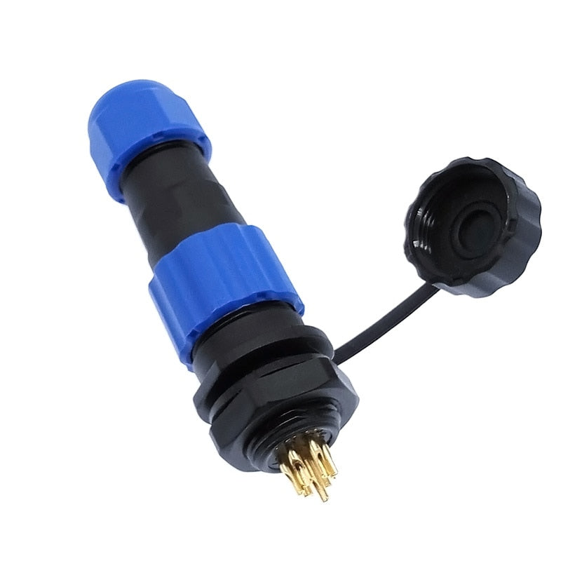 Waterproof connector IP68 SP13 2 Pin 3pin 4pin 5pin 6pin 7pin cable connectors Plug and socket.