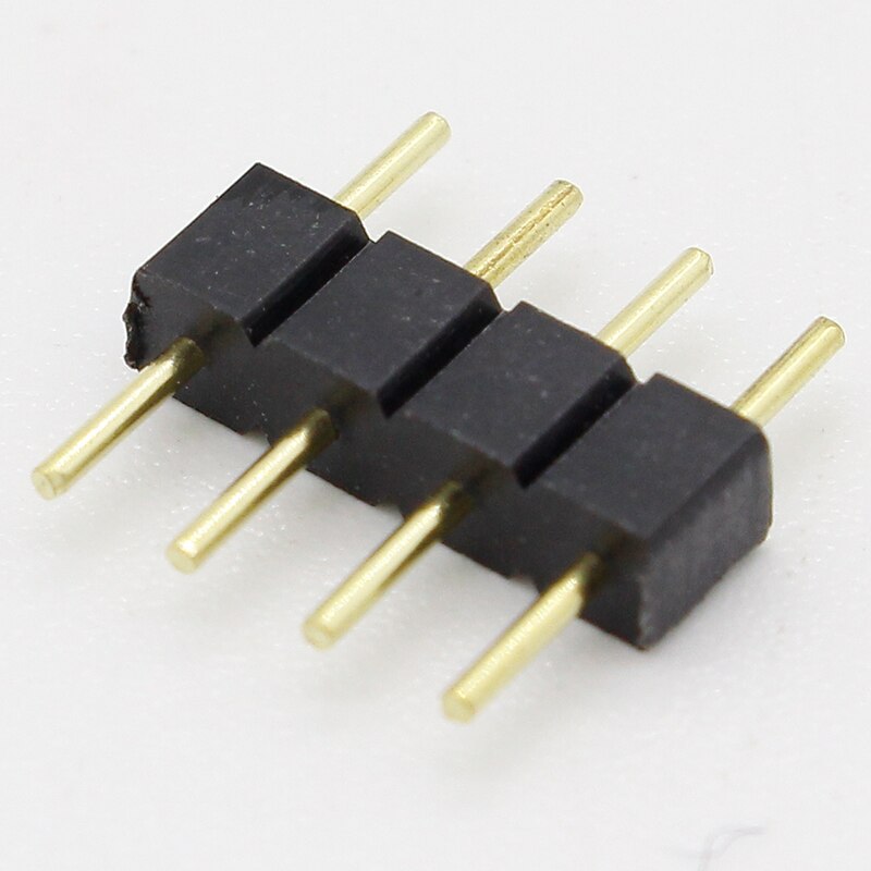 10pcs/lot 4 Pin RGB Connector Adapter pin needle male type double 4pin,For RGB 5050 3528 LED Strip DIY lights insert.