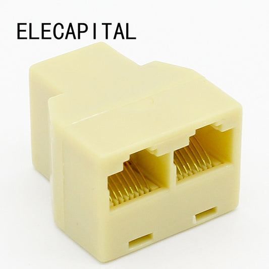 SOCKET RJ-45 Splitter Adatper Connector Ethernet Network Adapter RJ45 Splitter Cable CAT5 CAT6 LAN 8P8C Modular Plug For Laptop.