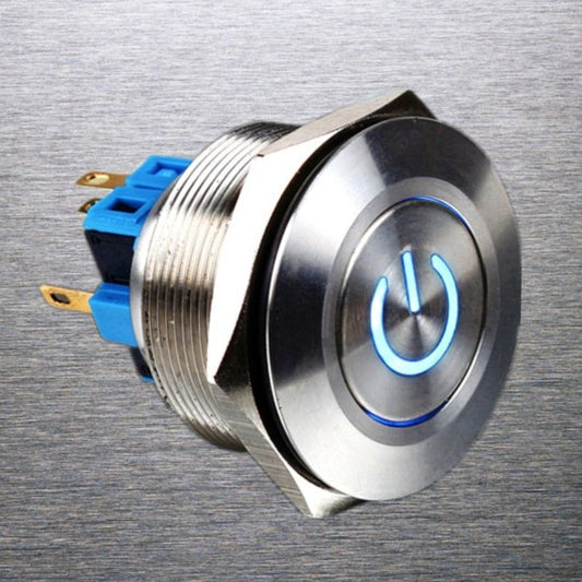 1pc 28mm Stainless Steel Momentary Push Button Switch.