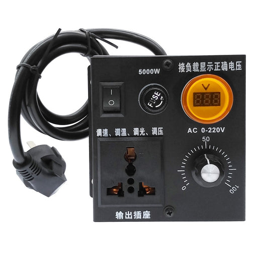 220V 5000W SCR Voltage Pressure Regulator Motor Speed Controller.