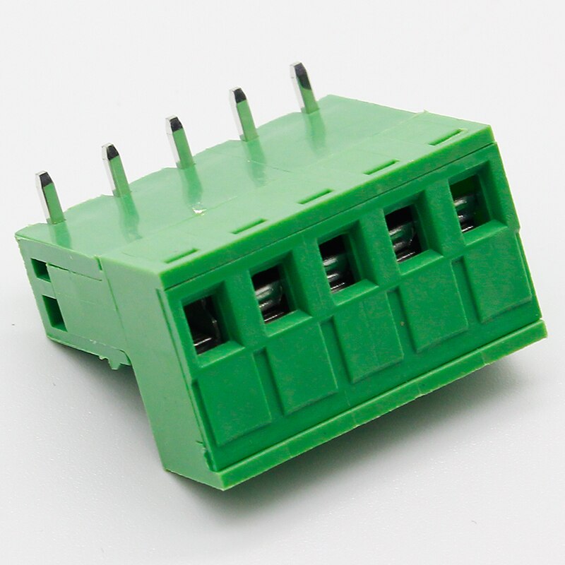 Free shipping 10 sets ht5.08 5pin Right angle Terminal plug type 300V 10A 5.08mm pitch connector pcb screw terminal block.