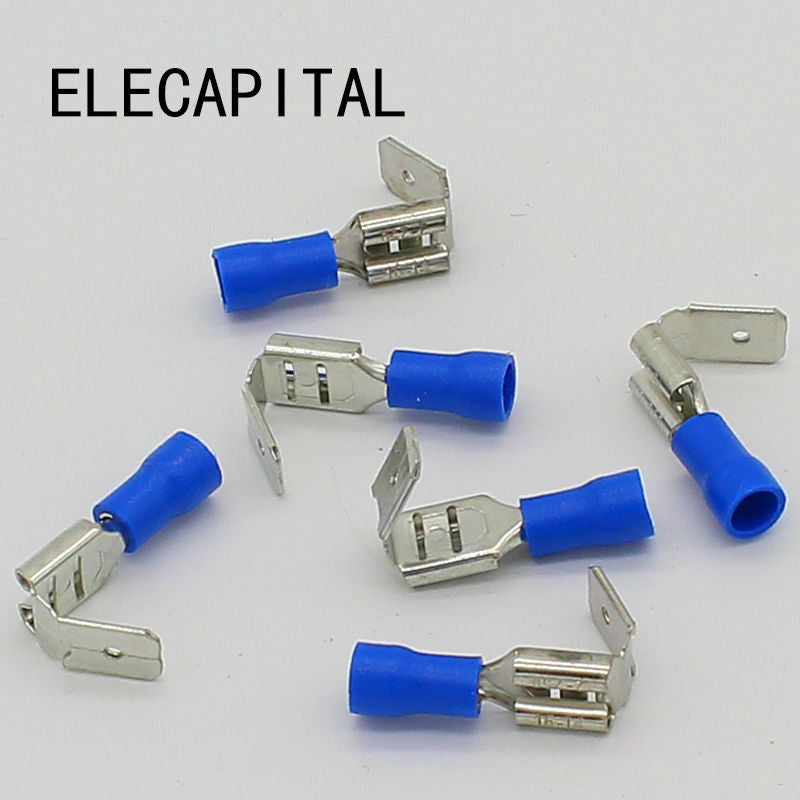 20x Crimping Connectors Piggyback Female Spade Connector Terminals Brass printed with Sn.