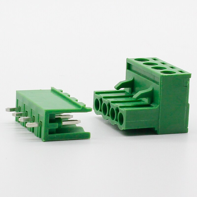 Free shipping 10 sets ht5.08 4pin Terminal plug type 300V 10A 5.08mm pitch connector pcb screw terminal block.